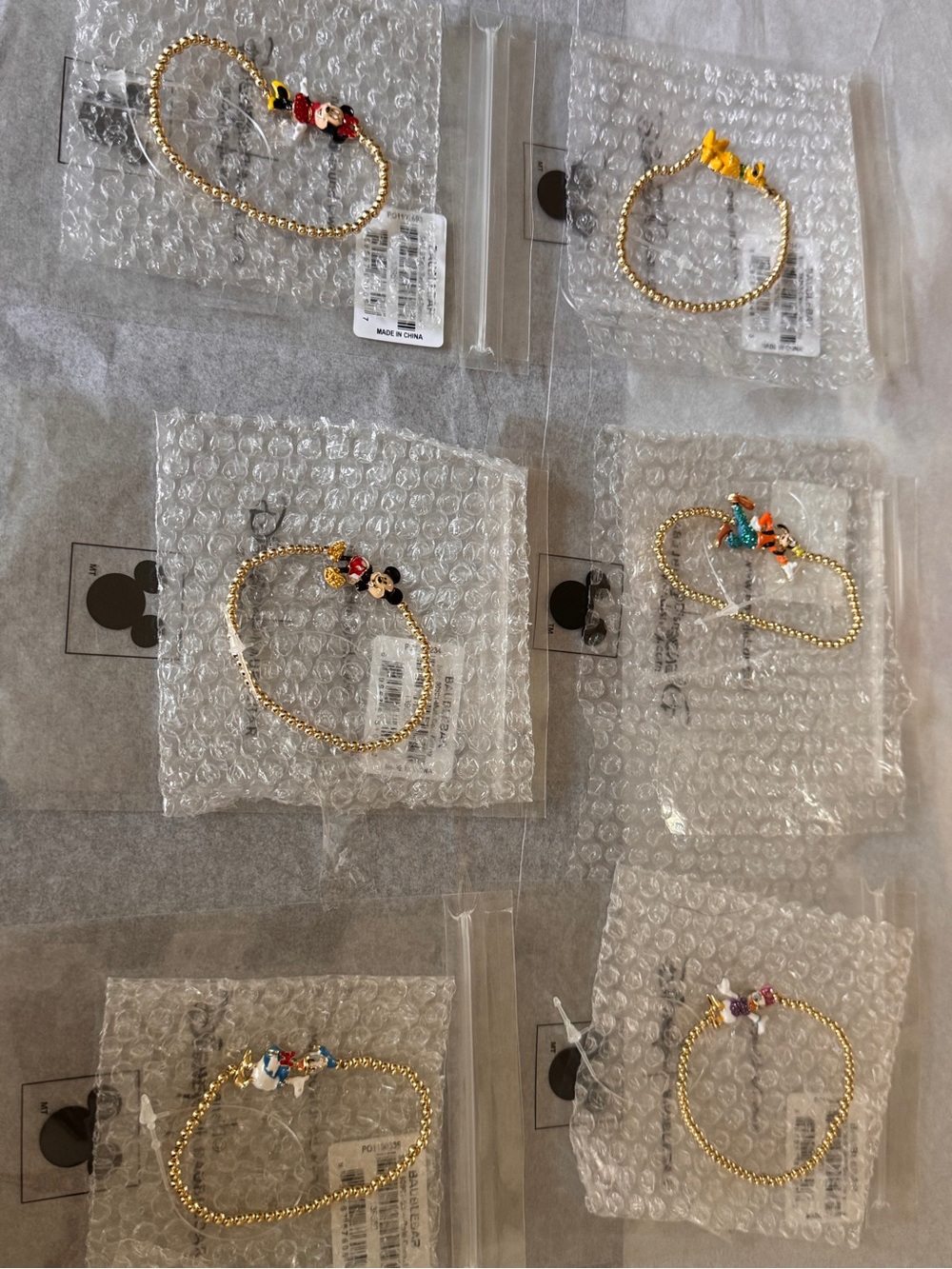 Bundle Deal! 6 New Disney x BaubleBar Mickey and Friends Beaded Pisa Bracelets!